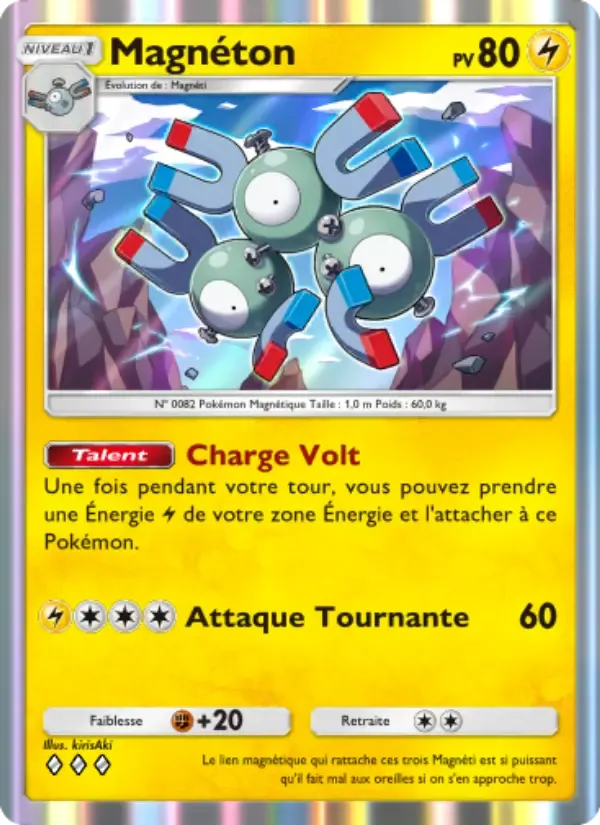 Magneton card in French