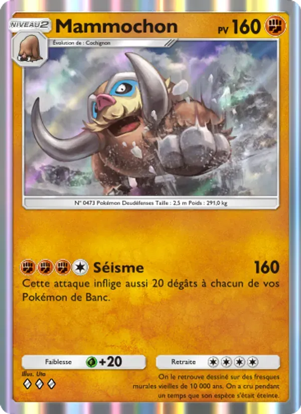 Mamoswine card in French