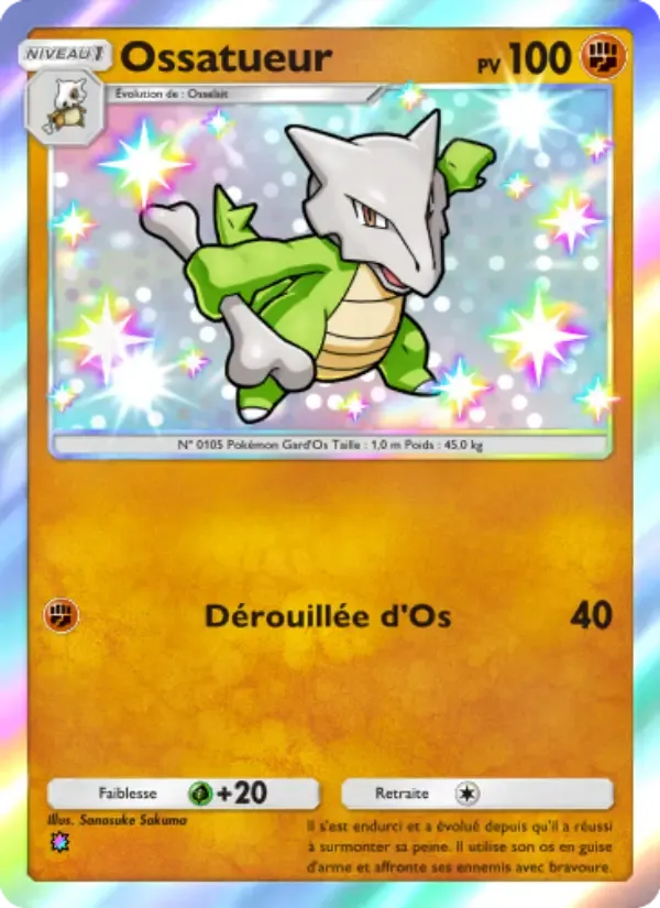 Marowak card in French