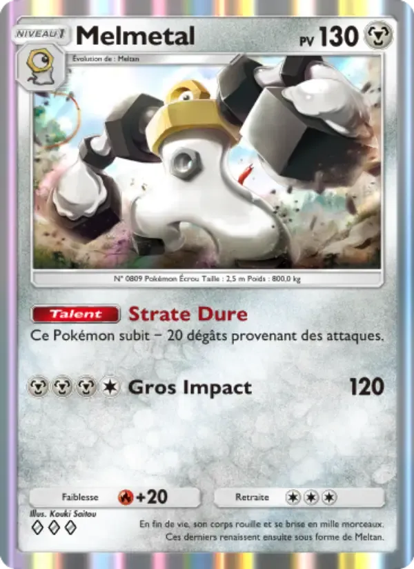 Melmetal card in French