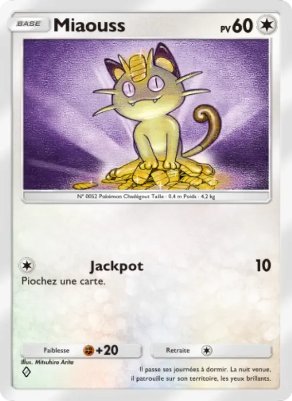 Meowth card in French
