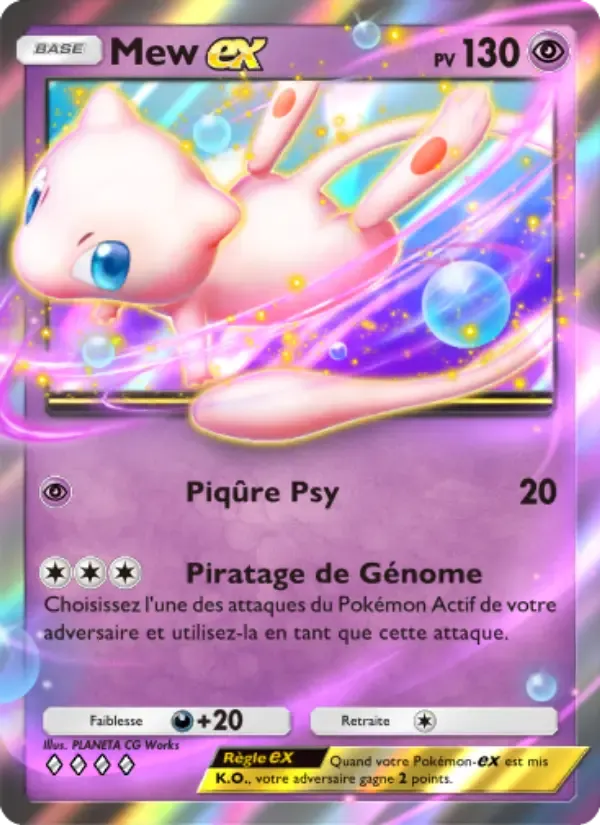 Mew ex card in French