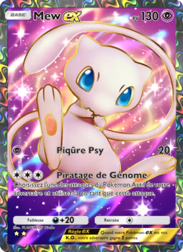 Mew ex card in French