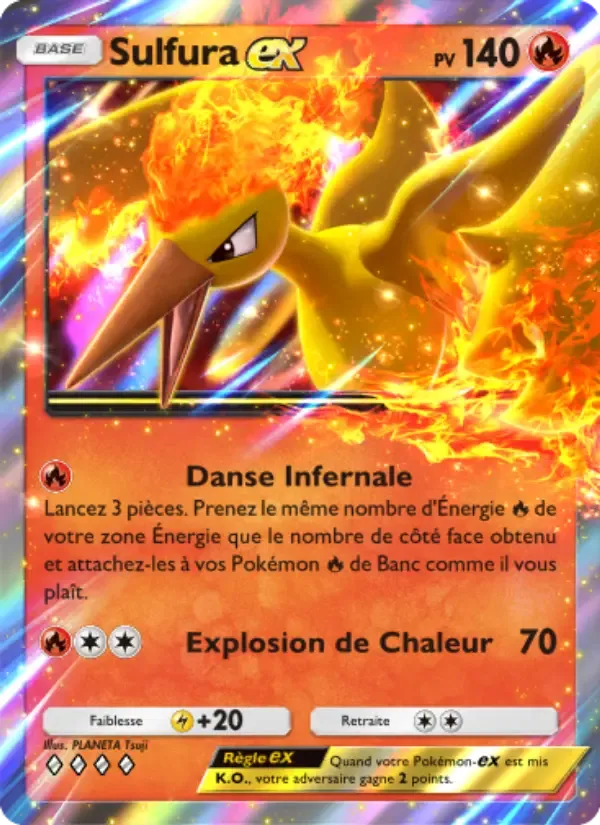 Moltres ex card in French