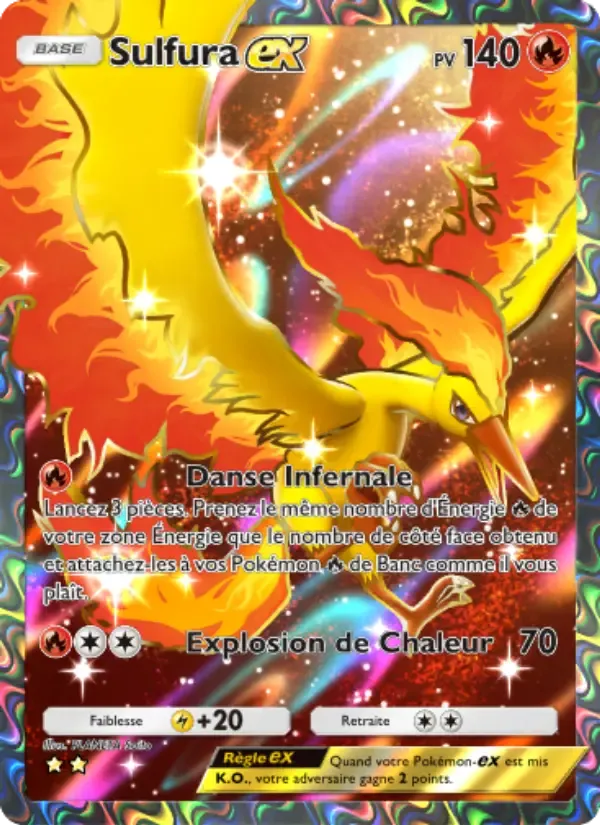 Moltres ex card in French