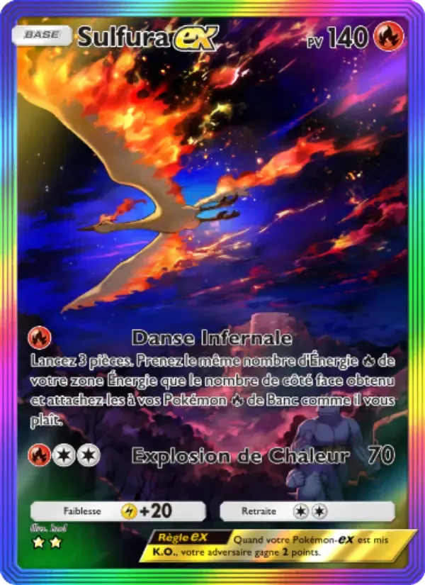 Moltres ex card in French