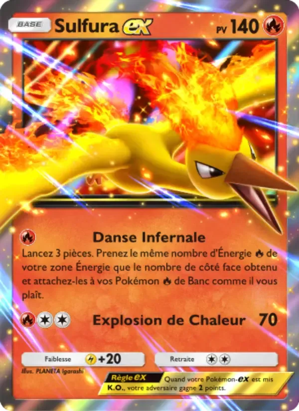 Moltres ex card in French