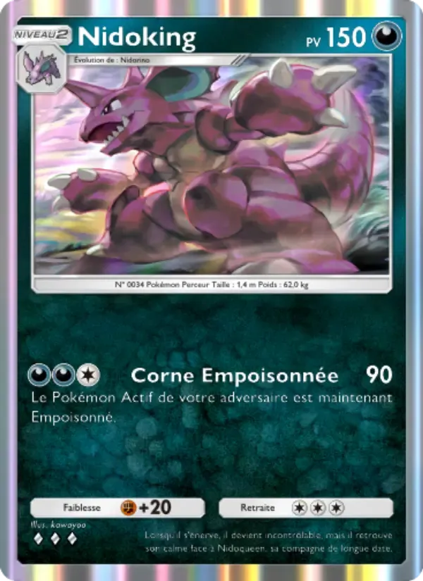 Nidoking card in French