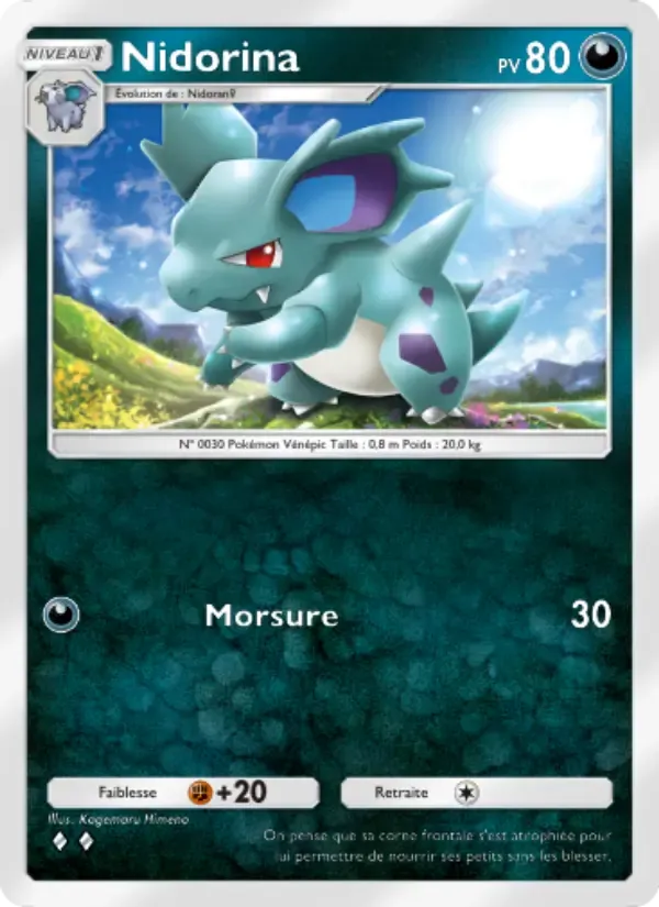 Nidorina card in French