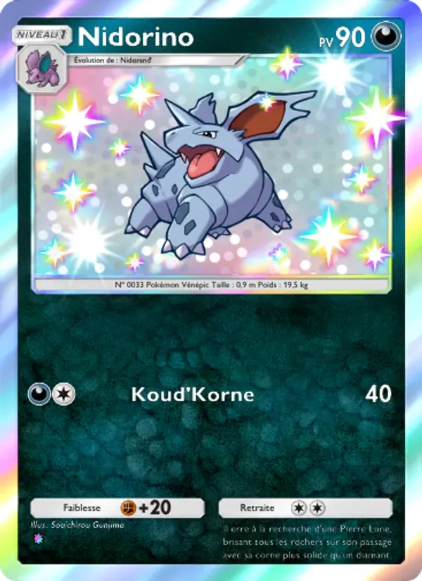 Nidorino card in French