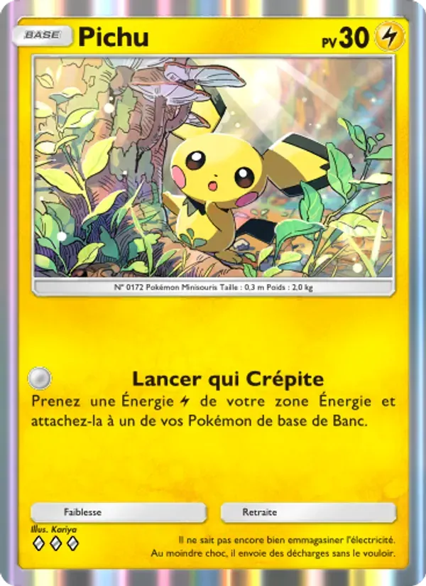 Pichu card in French