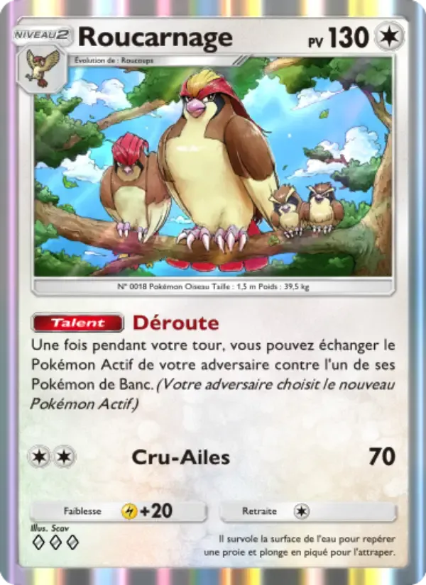 Pidgeot card in French