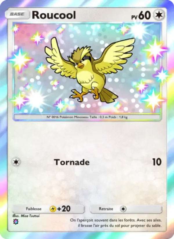 Pidgey card in French