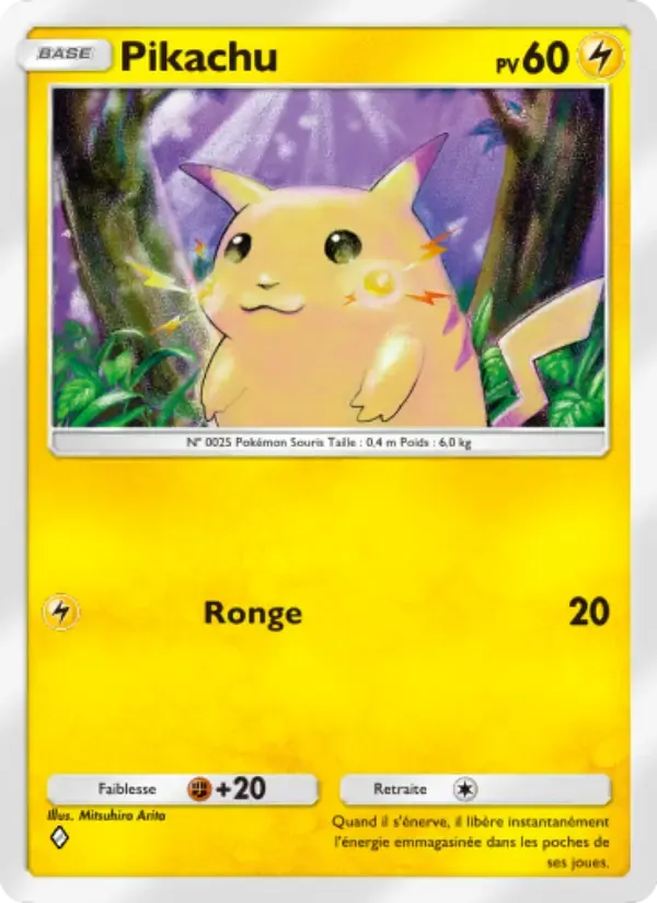 Pikachu card in French