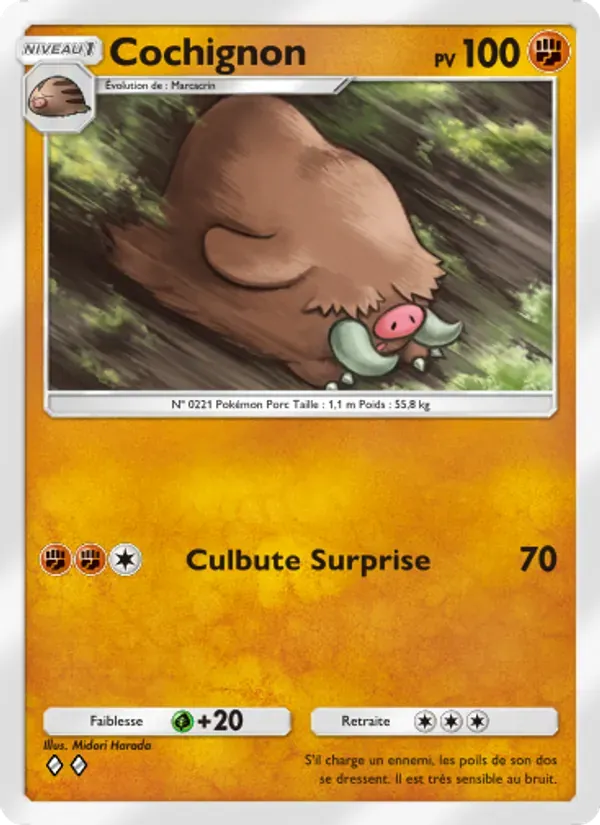 Piloswine card in French