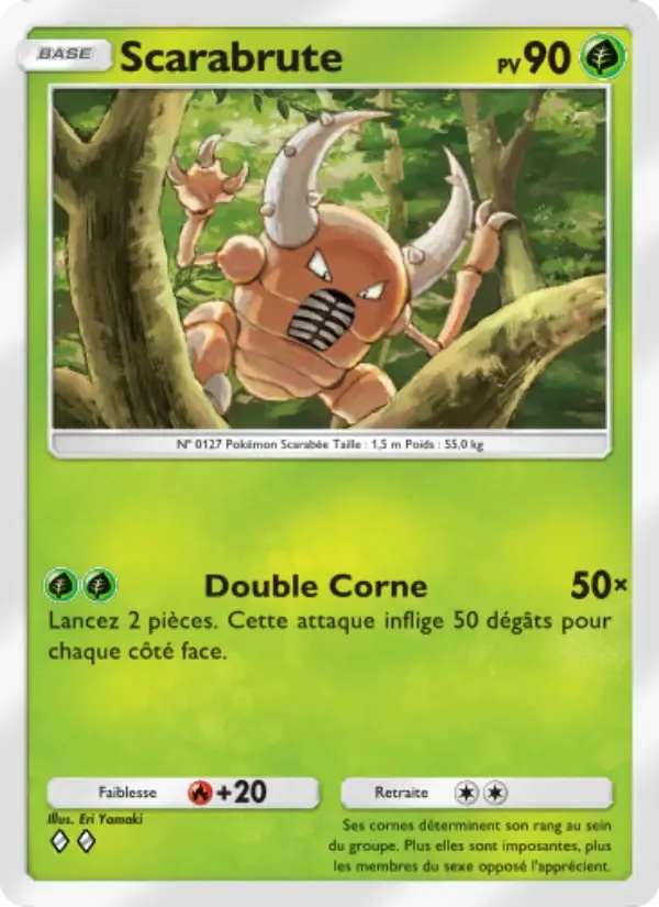 Pinsir card in French
