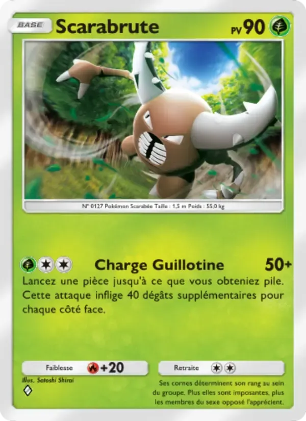 Pinsir card in French