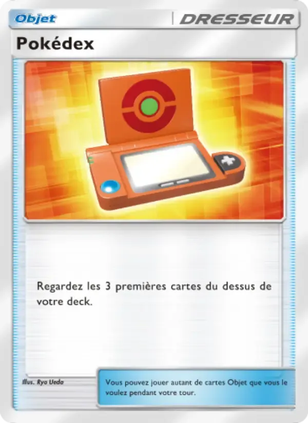 Pokédex card in French