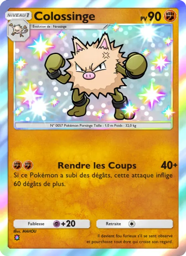 Primeape card in French