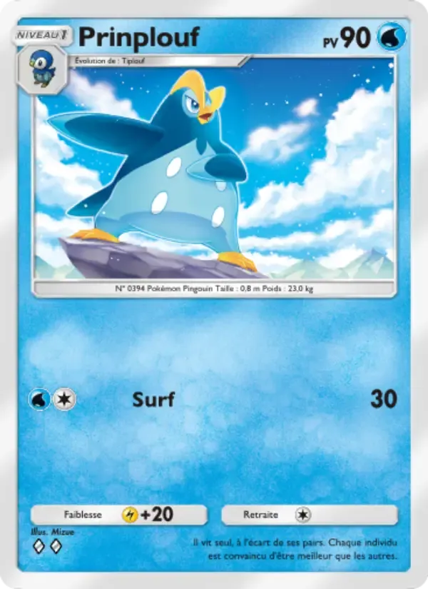 Prinplup card in French