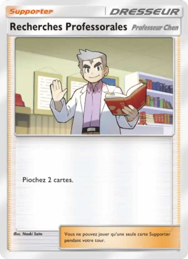 Professor's Research card in French