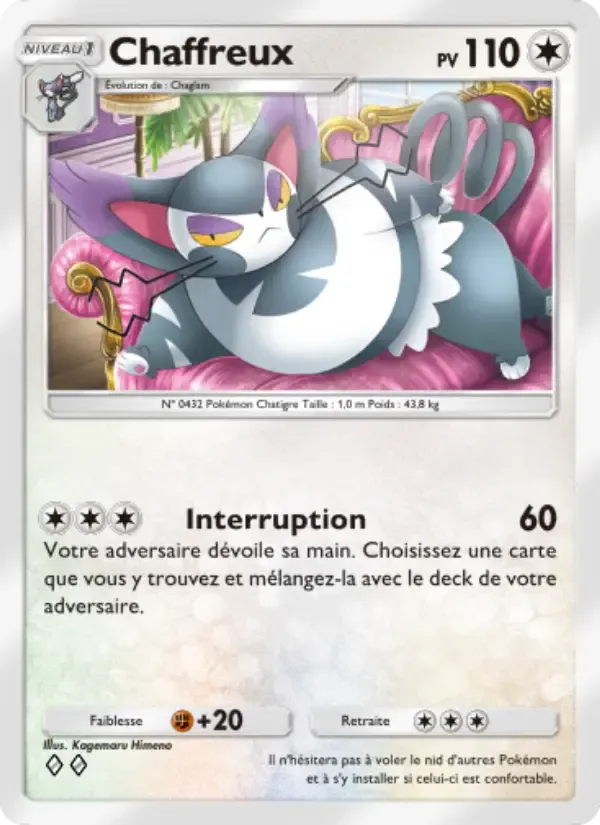 Purugly card in French