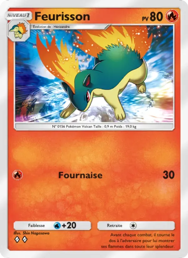 Quilava card in French