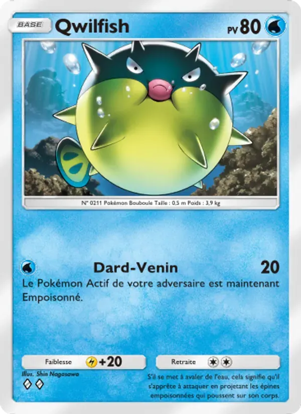Qwilfish card in French