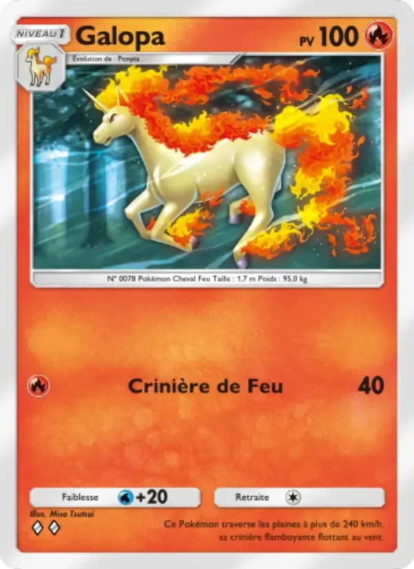 Rapidash card in French