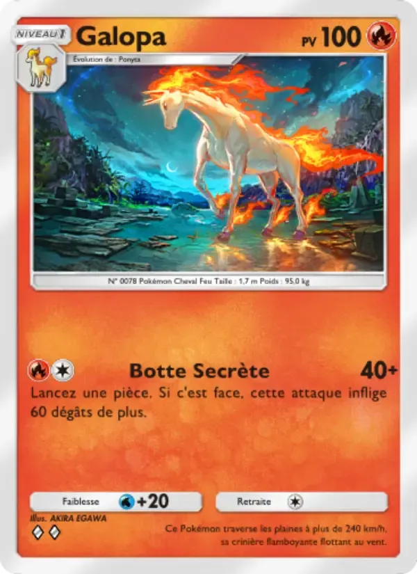 Rapidash card in French