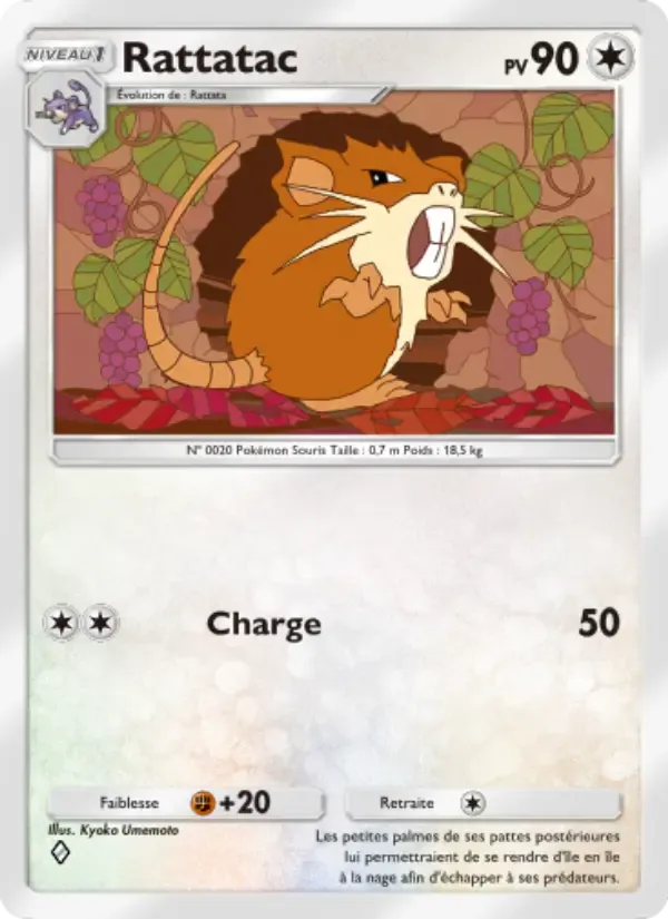 Raticate card in French