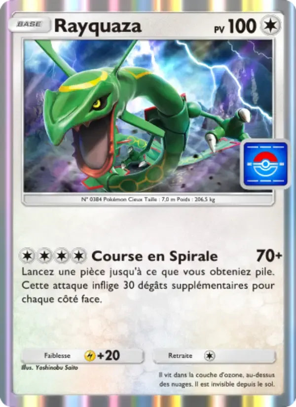 Rayquaza card in French
