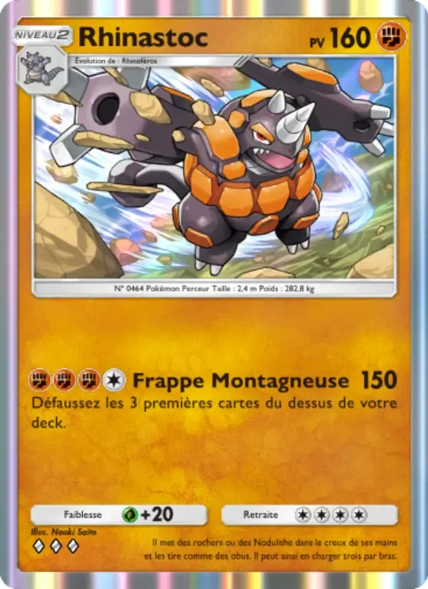 Rhyperior card in French