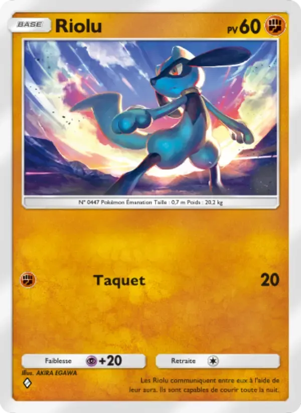 Riolu card in French