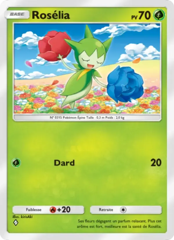 Roselia card in French