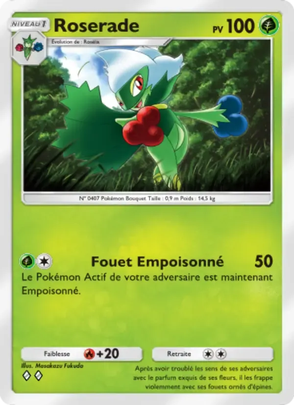 Roserade card in French
