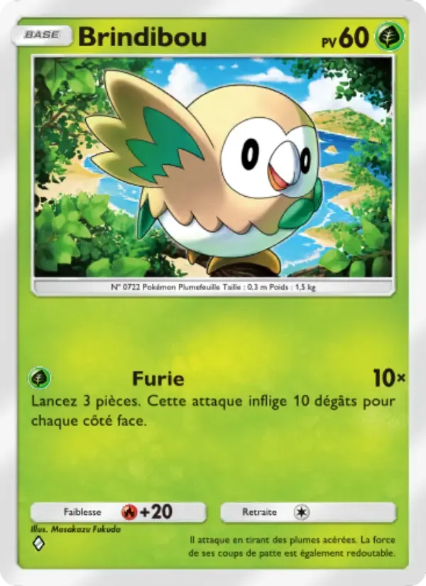 Rowlet card in French