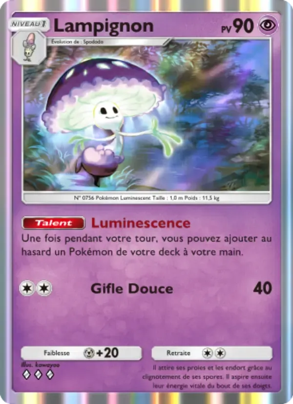 Shiinotic card in French