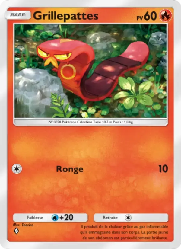 Sizzlipede card in French