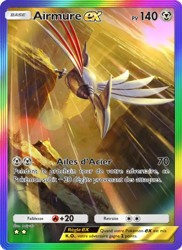 Skarmory ex card in French