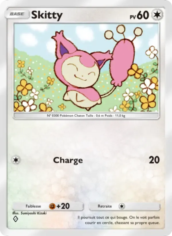Skitty card in French