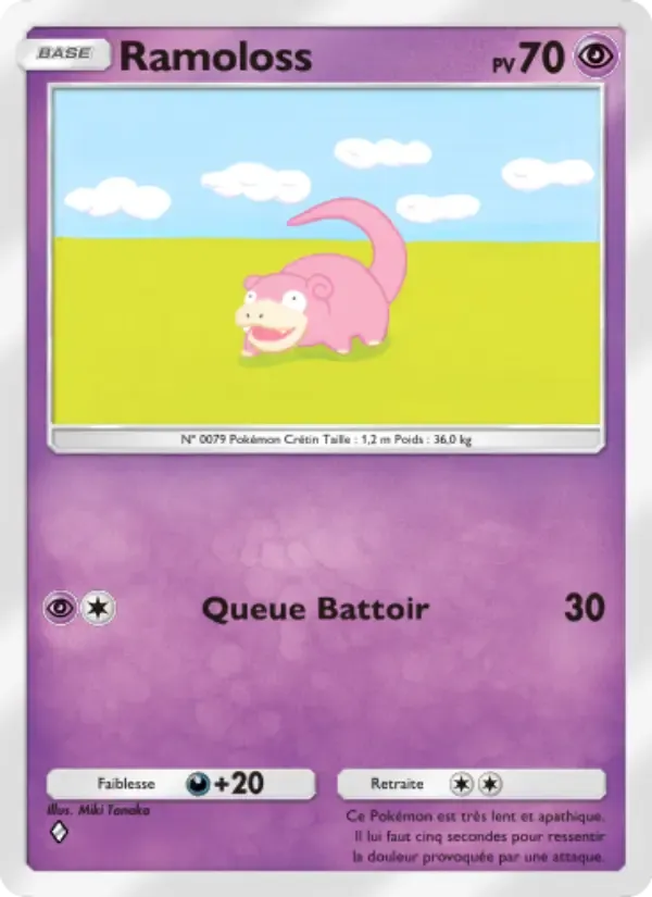 Slowpoke card in French