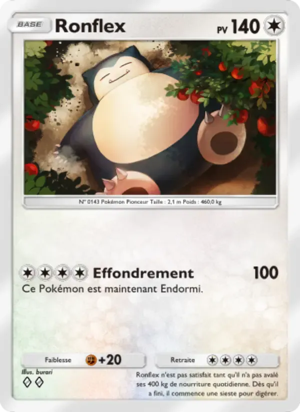 Snorlax card in French