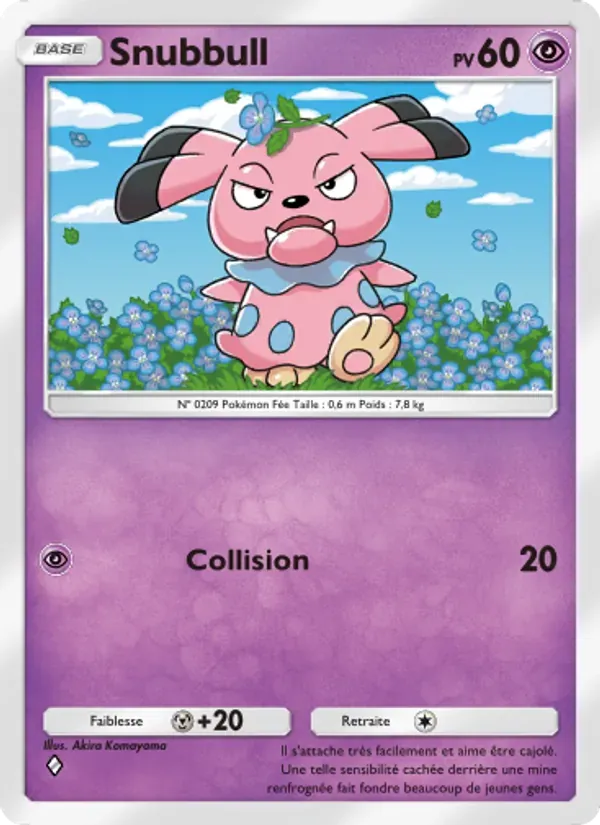 Snubbull card in French