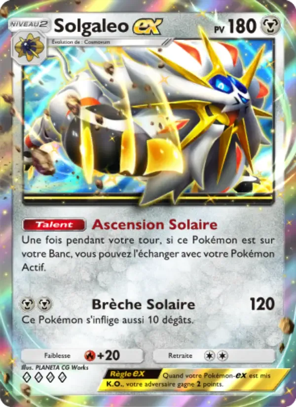 Solgaleo ex card in French