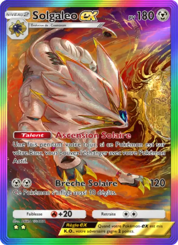 Solgaleo ex card in French