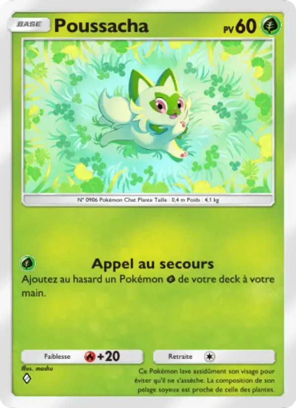 Sprigatito card in French