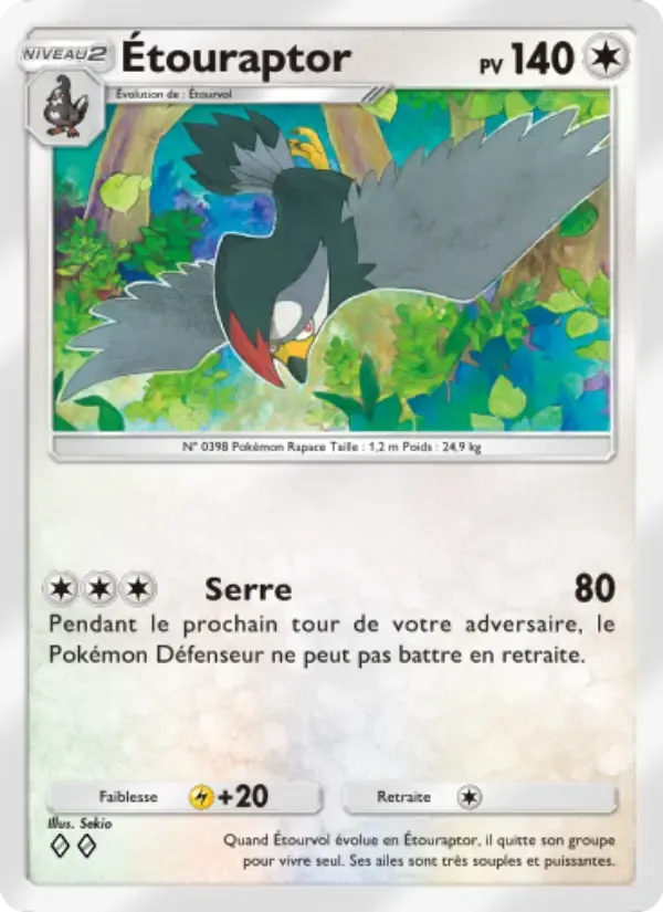Staraptor card in French