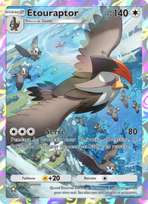 Staraptor card in French