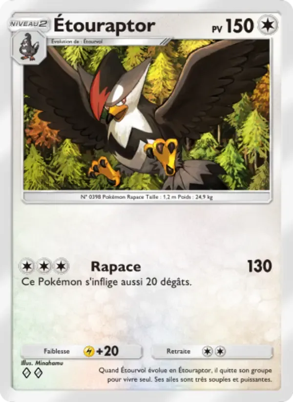 Staraptor card in French